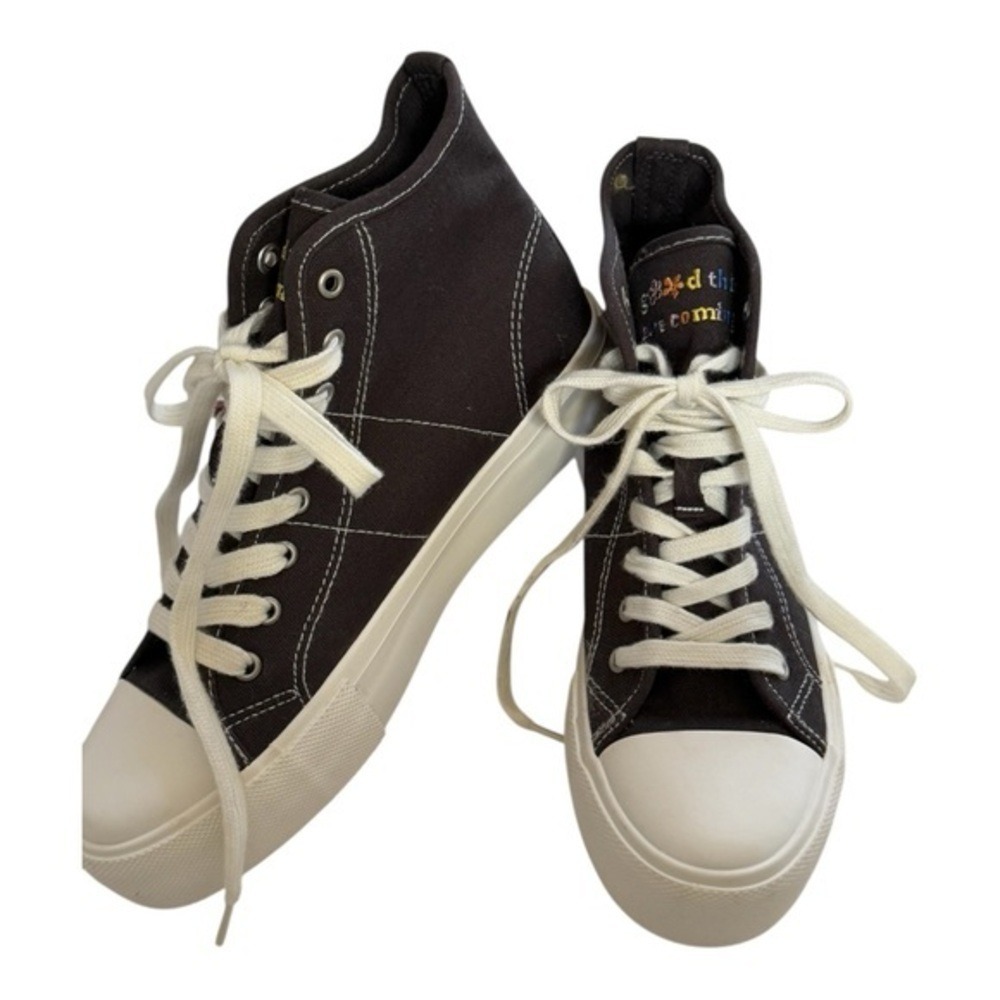 American Eagle Floral High Top Sneakers Womens 7.5 Canvas Coquette Cottagecore